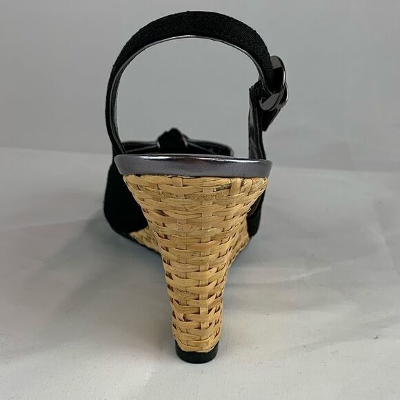 NICKELS SOFT Black sliver trim Slingback… - Picture 6 of 9